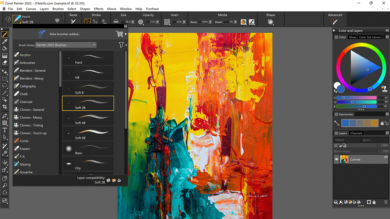 Ứng dụng Corel Painter phiên bản mới nhất với đầy đủ tính năng hơn.