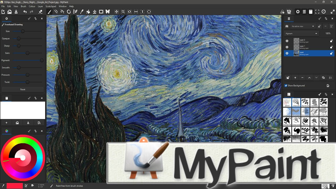 Phần mềm Mypaint với nhiều tiện ích phù hợp với những người vẽ tranh chuyên nghiệp.