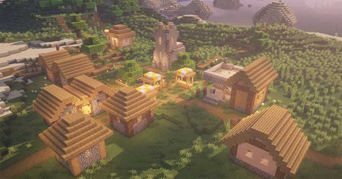 Nhà dân làng trong Minecraft