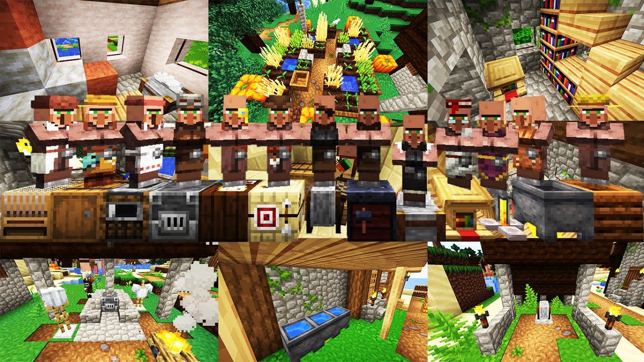 Nghề của dân làng trong MineCraft